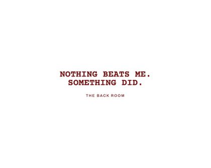 333 sep17 V019 NOTHING BEATS ME SOMETHING DID